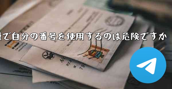紙飛行機で自分の番号を使用するのは危険ですか