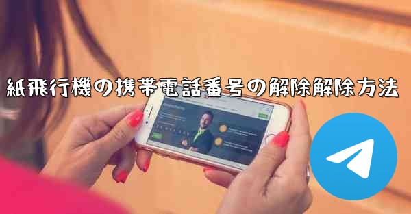 紙飛行機の携帯電話番号の解除解除方法