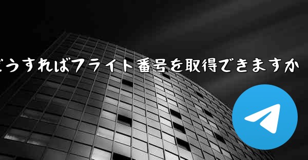 テキストメッセージを受信できない場合どうすればフライト番号を取得できますか