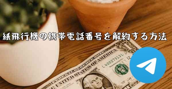 紙飛行機の携帯電話番号を解約する方法