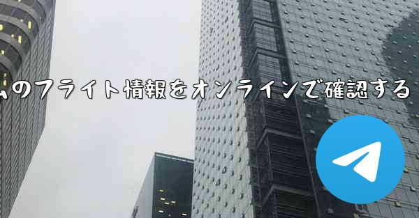 リアルタイムのフライト情報をオンラインで確認する