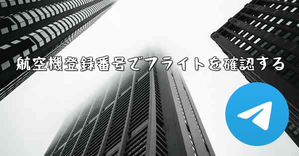 航空機登録番号でフライトを確認する