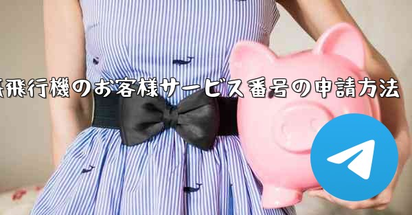 紙飛行機のお客様サービス番号の申請方法