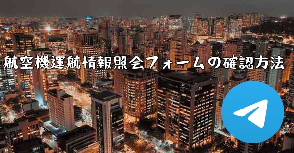航空機運航情報照会フォームの確認方法