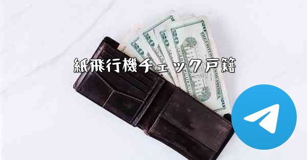 紙飛行機チェック戸籍