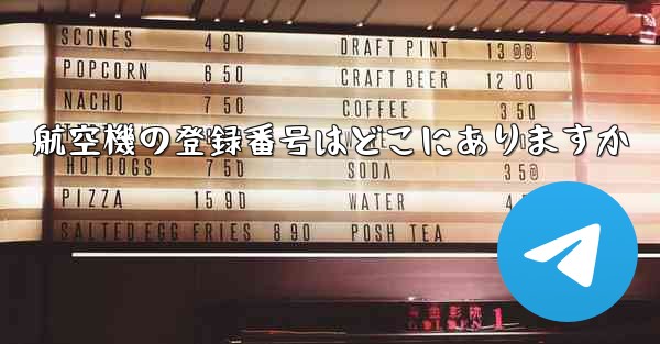 航空機の登録番号はどこにありますか