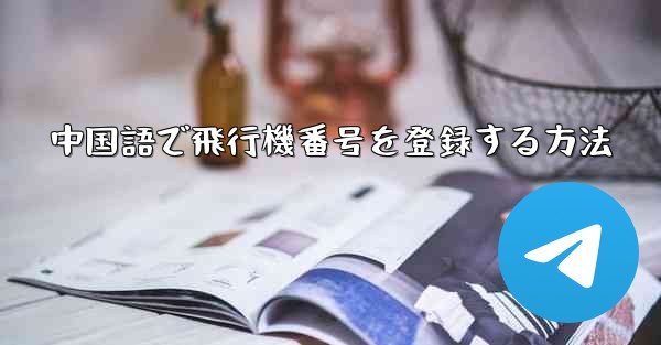 中国語で飛行機番号を登録する方法