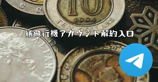 紙飛行機アカウント解約入口