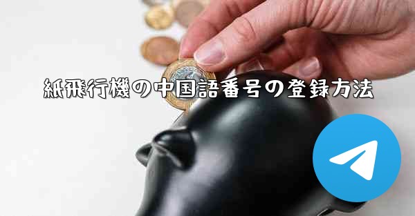 紙飛行機の中国語番号の登録方法
