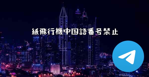 紙飛行機中国語番号禁止