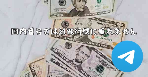 国内番号では紙飛行機に乗れません