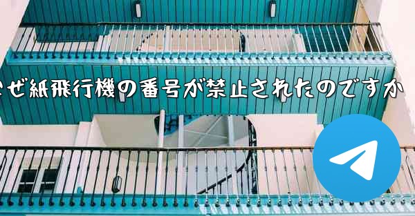 なぜ紙飛行機の番号が禁止されたのですか