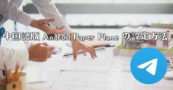 中国語版 Android Paper Plane の設定方法