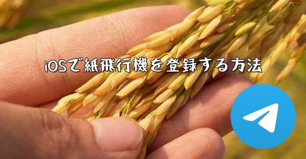 iOSで紙飛行機を登録する方法