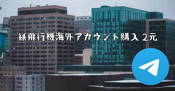 紙飛行機海外アカウント購入 2元