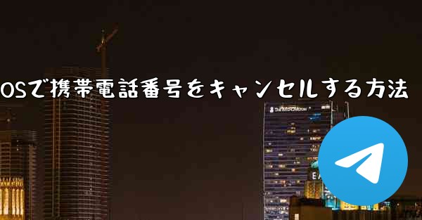 Paper Plane iOSで携帯電話番号をキャンセルする方法