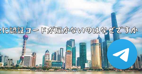 紙飛行機テレジェラムに登録した後に認証コードが届かないのはなぜですか