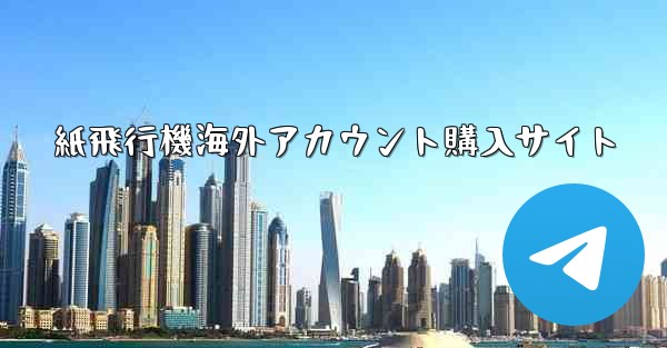 紙飛行機海外アカウント購入サイト