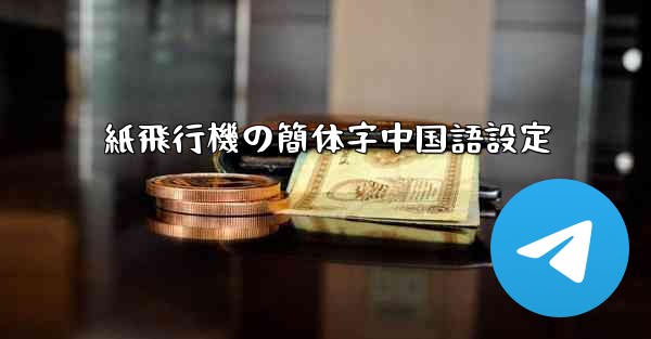 紙飛行機の簡体字中国語設定