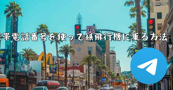 携帯電話番号を使って紙飛行機に乗る方法