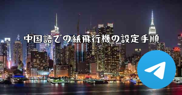 中国語での紙飛行機の設定手順