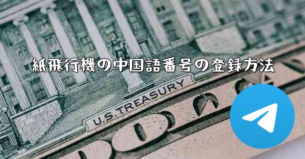 紙飛行機の中国語番号の登録方法