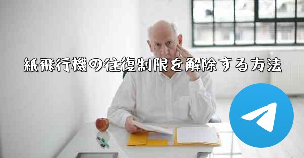 紙飛行機の往復制限を解除する方法