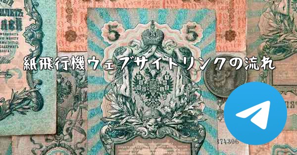 紙飛行機ウェブサイトリンクの流れ