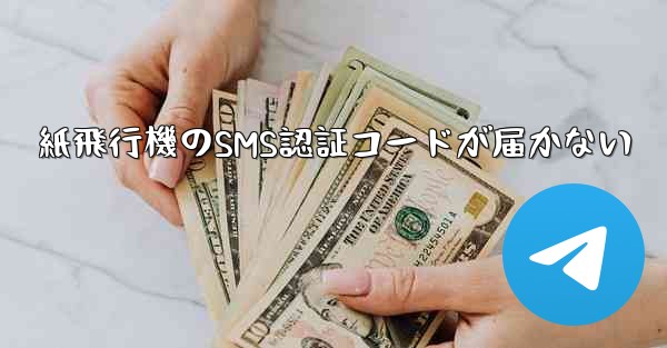 紙飛行機のSMS認証コードが届かない