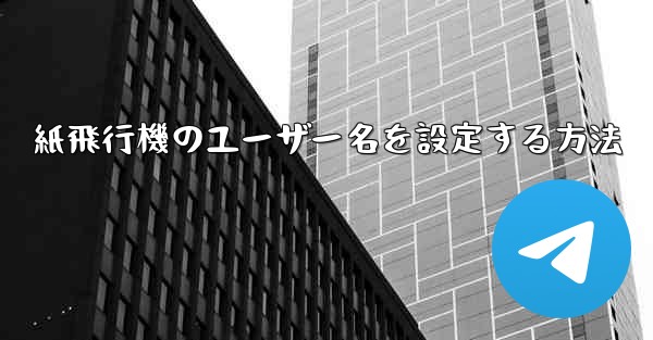 紙飛行機のユーザー名を設定する方法