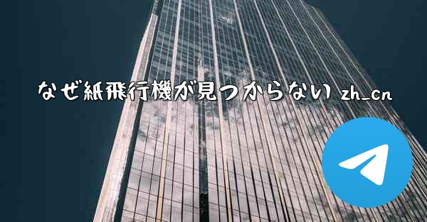 なぜ紙飛行機が見つからない zh_cn
