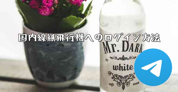 国内線紙飛行機へのログイン方法