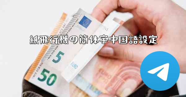 紙飛行機の簡体字中国語設定