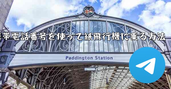 携帯電話番号を使って紙飛行機に乗る方法