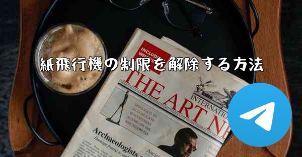 紙飛行機の制限を解除する方法