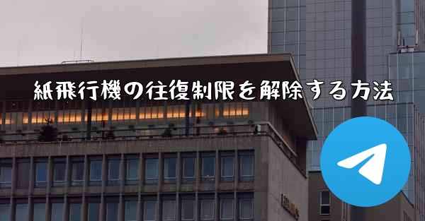 紙飛行機の往復制限を解除する方法