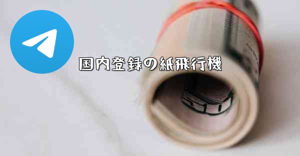 国内登録の紙飛行機