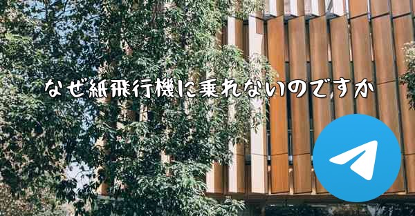 なぜ紙飛行機に乗れないのですか