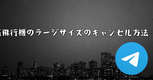 紙飛行機のラージサイズのキャンセル方法