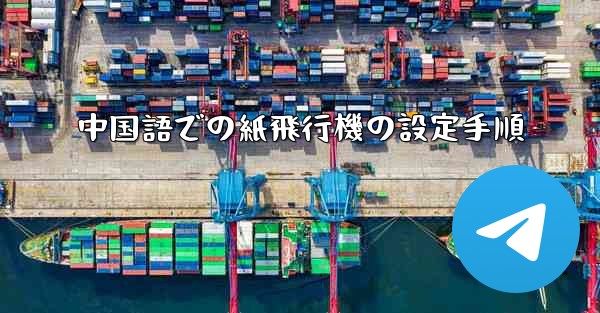 中国語での紙飛行機の設定手順