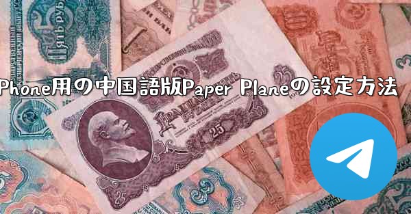 iPhone用の中国語版Paper Planeの設定方法