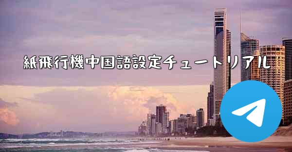 紙飛行機中国語設定チュートリアル