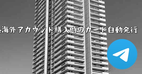 Paper Plane海外アカウント購入時のカード自動発行