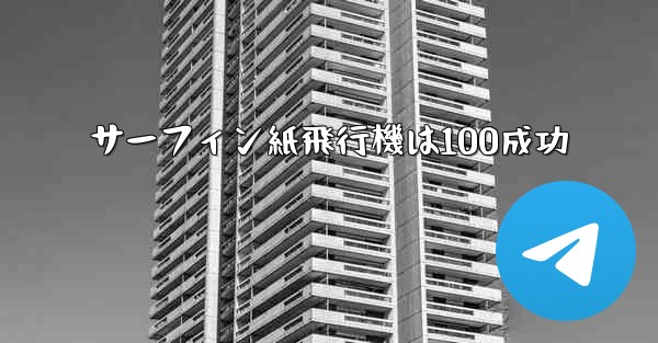 サーフィン紙飛行機は100成功