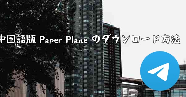 中国語版 Paper Plane のダウンロード方法