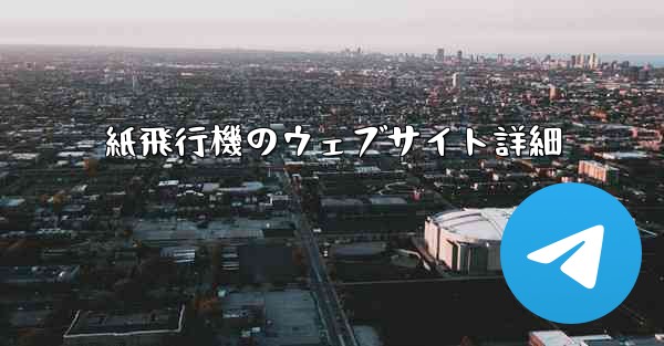 紙飛行機のウェブサイト詳細