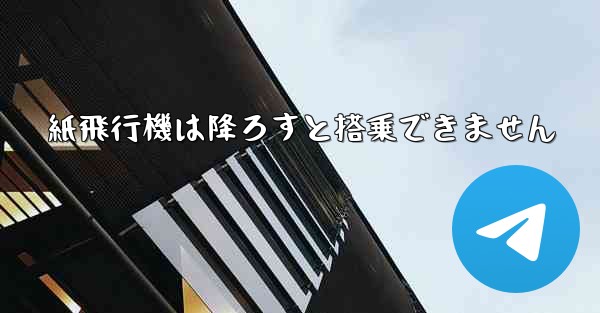 紙飛行機は降ろすと搭乗できません
