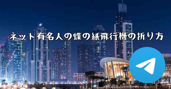 ネット有名人の蝶の紙飛行機の折り方