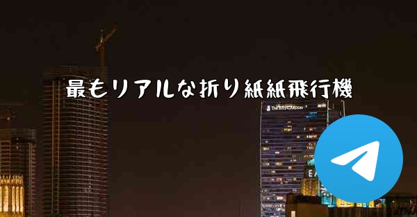 最もリアルな折り紙紙飛行機