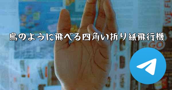 鳥のように飛べる四角い折り紙飛行機